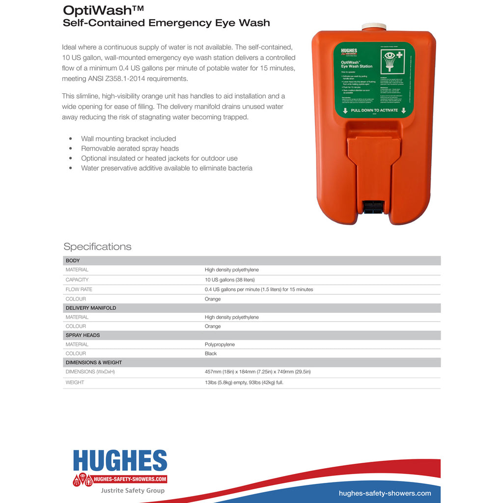 Fendall Pure Flow 1000 7-Gallon Emergency Eyewash Station