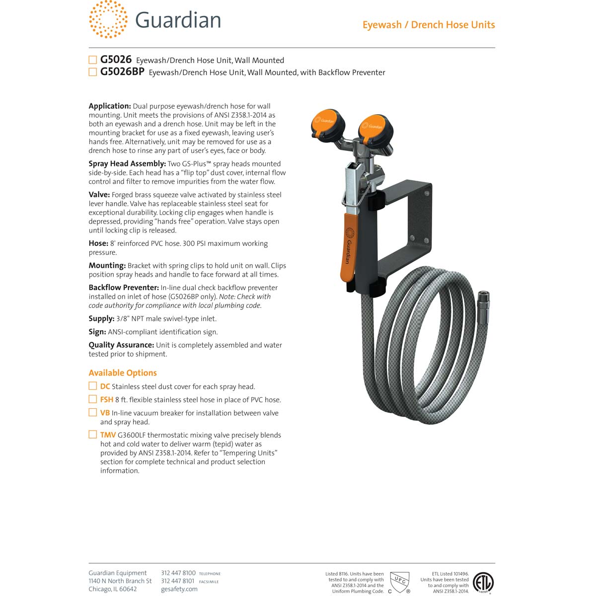 Guardian G5026BP with Back Flow Preventer