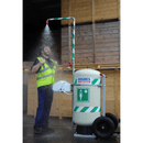 Hughes 40K45G Mobile Safety Shower and Eyewash with Integral Stainless Steel Cart