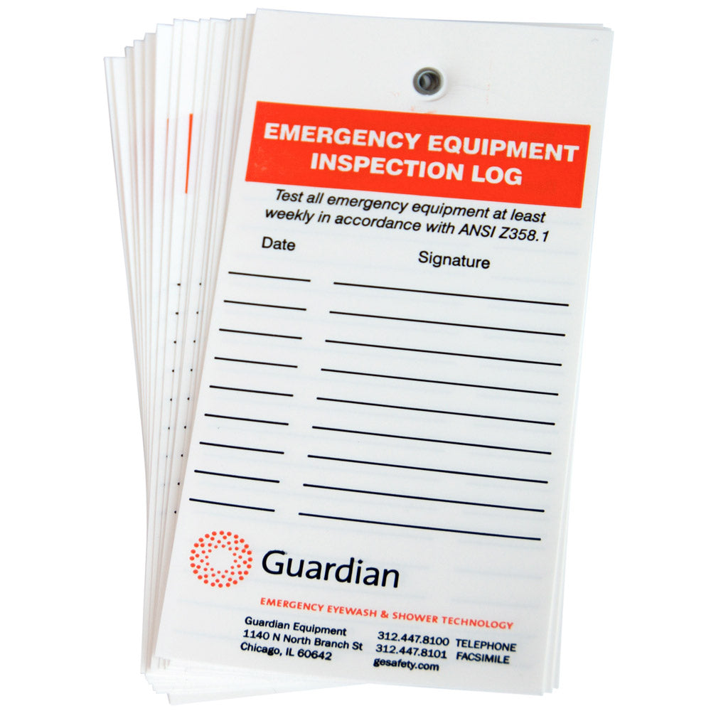 Guardian 250-060R Emergency Equipment Inspection Tag, Package of 20