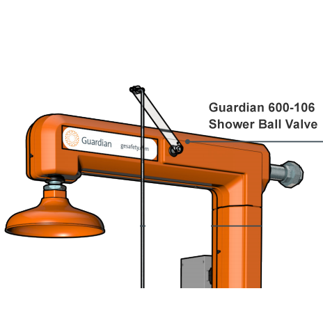 Guardian 600-106 Shower Ball Valve (Replaced w/ Part Number: AP600-106HTTR)