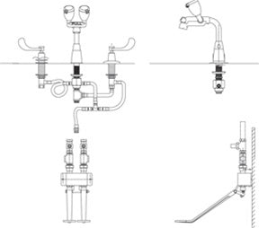 Speakman SEF-1800-FP Eyesaver(R) Combination Eyewash and Lavatory Faucet