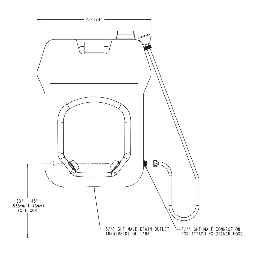 Speakman SE-4300 Portable Eyewash, 20 gallon gravity-fed eyewash