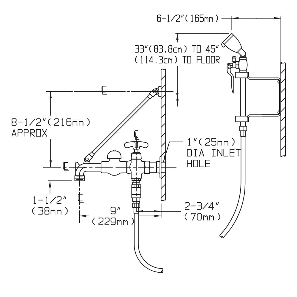 Speakman SEF-9000 Combination Eyewash and Service Sink Faucet