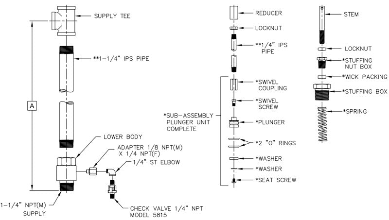 Haws MK81A Freeze Resistant Shower Valve